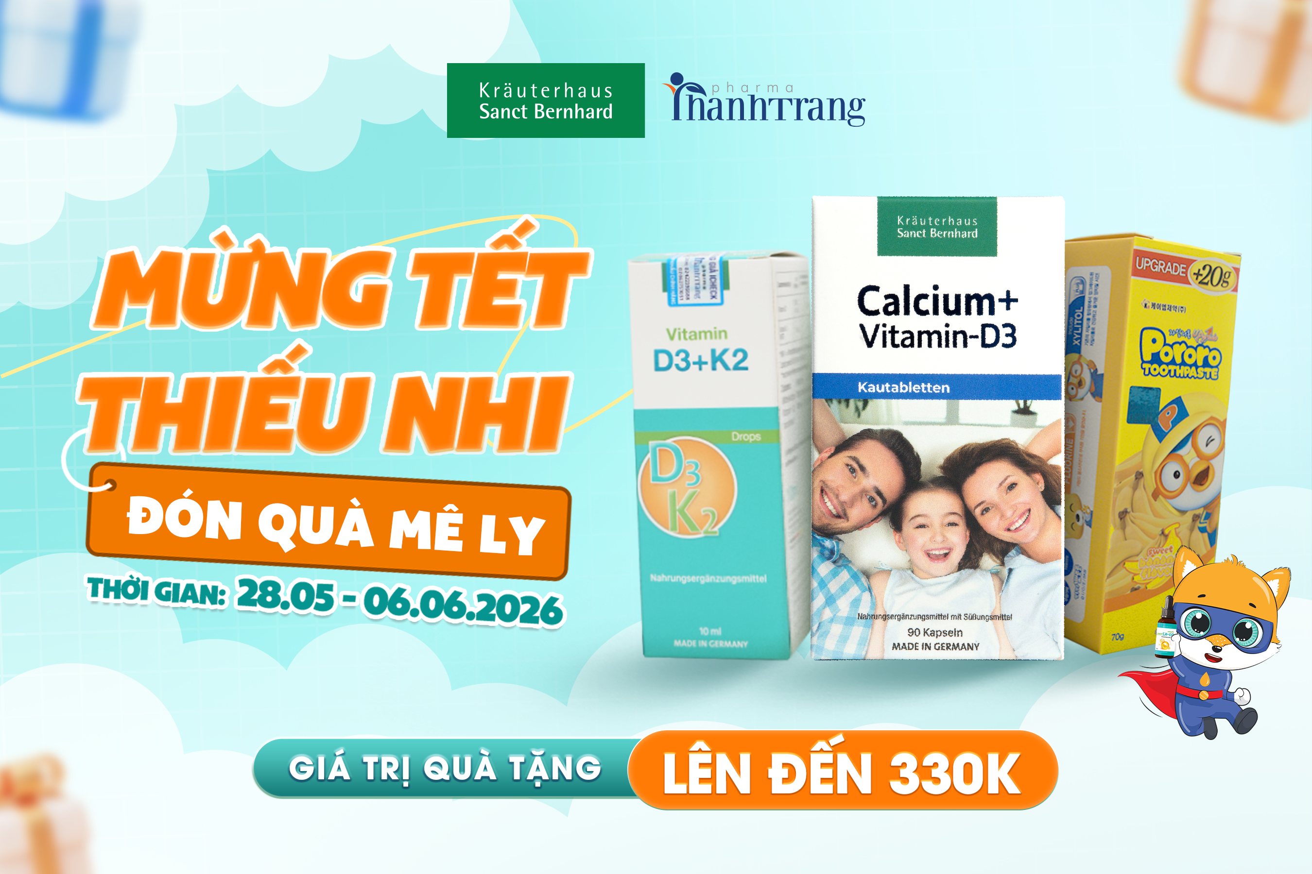 Chương trình khuyến mãi Tết thiếu nhi: Săn ưu đãi 1/6 cực lớn cho bé